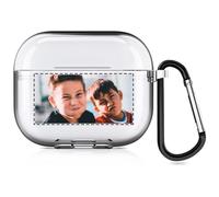 Étui Photo personnalisé Compatible avec Apple AirPods 3, Couverture Souple personnalisée avec Votre Propre Image et Texte (Clair)