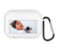 Étui Photo Personnalisé Compatible avec Apple AirPods Pro 2, Coque Souple Personnalisée avec Votre Propre Image et Texte (Blanc)