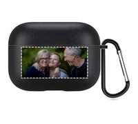 Étui Photo personnalisé Compatible avec Apple AirPods Pro 3rd (2025), Coque Souple Personnalisée avec Votre Propre Image et Texte (Noir)