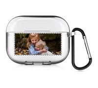Étui Photo personnalisé Compatible avec Apple AirPods Pro 3rd (2025), Coque Souple Personnalisée avec Votre Propre Image et Texte (Clair)