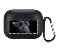 Étui Photo Personnalisé Compatible avec Les AirPods Pro d'Apple, Coque Souple Personnalisée avec Votre Propre Image et Texte (Noir)