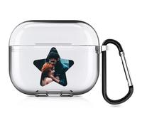 Étui Photo Personnalisé en Forme d'Étoile Compatible avec Apple AirPods 4, Couverture Souple Personnalisée avec Votre Propre Image (Claire)