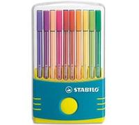 STABILO Stylo-feutres Pen 68, ColorParade, étui de 20 feutres, pointes moyennes, couleurs d'encre assorties