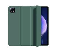 Étui Pliable en Cuir PU for Xiaomi Pad 8/Pad 8 Pro, 11.2 Pouces, Coque arrière en Silicone Souple 2025, Couverture Intelligente(Dark Green,for Xiaomi Pad 8 Pro)