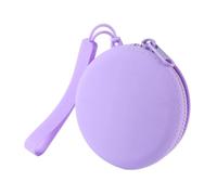 Étui pliable en silicone pour pièces de monnaie - Design lisse et portable - Pour clés, écouteurs, petits objets - Pochette de rangement en silicone, violet, Beauté de masse