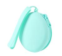 Étui pliable en silicone pour pièces de monnaie - Design lisse et portable - Pour clés, écouteurs, petits objets - Pochette de rangement en silicone, Vert, Beauté de masse