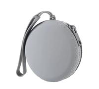 Étui pliable en silicone pour pièces de monnaie - Design lisse et portable - Pour clés, écouteurs, petits objets - Pochette de rangement en silicone, gris, Beauté de masse
