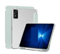 Étui Pliable en Trois Parties for Lenovo Legion Y700 4e génération TB-322FC 2025, avec Porte-Stylo, Coque arrière en TPU Souple(Light Green)