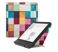 Étui pliable pour livres électroniques 7 pouces Rakuten Kobo Libra H2O, étui avec rabat multi plis en cuir PU étui à rabat intelligent, support pour Kobo Libra H2O + Film + stylo Magic cube