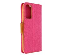 Etui pour Xiaomi Poco M4 Pro 5G et Redmi Note 11S 5G Tissu Porte-cartes Support Rose