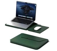 Étui Portable multifonction anti-eau en PU, adapté for Samsung Galaxy Book 6 Pro Ultra 14 16 ", pochette for ordinateur Portable, pochette avec support(Green,13-14 inch)