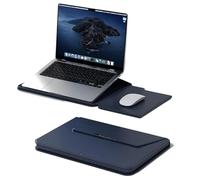 Étui Portable multifonction anti-eau en PU, adapté for Samsung Galaxy Book 6 Pro Ultra 14 16 ", pochette for ordinateur Portable, pochette avec support(Blue,13-14 inch)