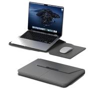 Étui Portable multifonction anti-eau en PU, adapté for Samsung Galaxy Book 6 Pro Ultra 14 16 ", pochette for ordinateur Portable, pochette avec support(Grey,13-14 inch)