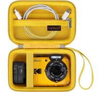 étui Portable pour Appareil Photo numérique Robuste et étanche Kodak Pixpro WPZ2,Sac Photo sous-Marin,Poche Mesh pour câble USB,Jaune