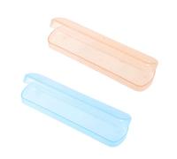 Étui portable pour brosse à dents, étui pour brosse à dents, boîte de rangement portable, porte-dentifrice en plastique respirant, Noël pour voyage, enfant et adulte, 2 pièces, plastique pour un usag