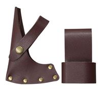 Étui Portable pour Hache, Protection la Tête pour Camping | Cuir Épais Riveté, Transport Plus Sûr, Finition Café Rustique, pour Bushcraft et Randonnée