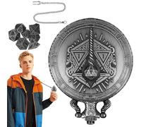 Étui portable pour jeux de dés - Montre à dés en métal de sept pièces, jouet de montre de poche | jeu d'accessoires de table, petits dés Steampunk, jeu portable