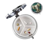 Étui portable pour médicaments, organiseur quotidien avec compartiments - Rangement compact pour suppléments et médicaments dans une poche ou un sac