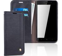 Étui Portable Wiko Lenny 4 Plus Clapet Housse Coque Protection Portefeuille Noir
