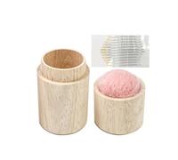 Étui porte-aiguilles, étui à aiguilles à coudre | Boules d'aiguilles à coudre portables, boîte de rangement et couvercle pour aiguilles en bois, coussin d'aiguilles de bricolage pour travaux manuels