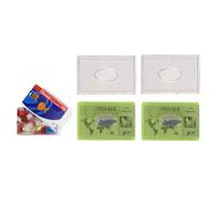 Etui Porte Carte - Fabriqué en France - Jaune - Transparent - Résistant - Compact 9x6cm