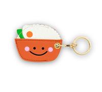 Étui porte-clés en cuir compatible avec Apple AirTag, GPS Airtag Keychain Finder Tracker avec porte-clés, coque de protection anti-rayures pour clés, portefeuille (riz)
