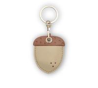 Étui porte-clés en cuir compatible avec Apple AirTag, GPS Airtag Keychain Finder Tracker avec porte-clés, coque de protection anti-rayures pour clés, portefeuille (noisette)