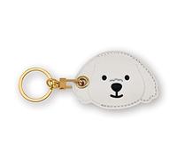 Étui Porte-clés en Cuir Compatible avec Apple AirTag, GPS Airtag Keychain Finder Tracker avec Porte-clés, Coque de Protection Anti-Rayures pour clés, Portefeuille (Chiens)