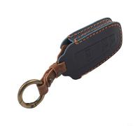 Étui porte-clés en cuir de vache authentique pour Toyota, parfait pour Camry, RAV4, CHR Highlander élégant et fonctionnel (bleu)
