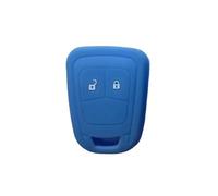 Étui Porte-clés en Silicone pour Chevrolet 2 Boutons Coque Clé Voiture(Blue)