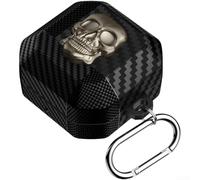 Étui porte-clés tête de mort pour Galaxy pour buds 4 Pro utilisation en | Design squelette 3D, résistant aux chocs pour le matériau TPU, protection contre les chutes, style unique