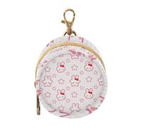 Étui porte-monnaie portable pour bébé fille Motif lapin rayé étoiles