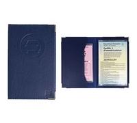 Color Pop Porte Papier DE Voiture Fabrication Francaise + Etui Carte Grise +Etui PERMIS Conduire Simili Cuir Etui (Bleu Marine) Petite Maroquinerie Portefeuille
