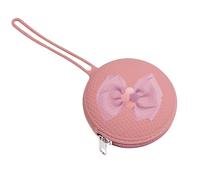 Étui porte-sucette en silicone, récipient pour sucette en silicone, Sac de rangement portable étanche en silicone, Petit sac de rangement en silicone avec fermeture éclair et corde pour clés d'argent