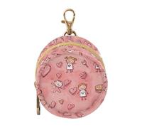 Étui porte-tétine pour bébé avec fermeture éclair et clip - Motif cœurs mignons - Rose