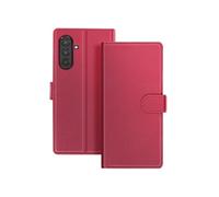 Etui Portefeuille 2 en 1 pour Galaxy A17 avec Coque Détachable Rouge