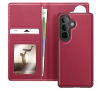 Étui Portefeuille 2 en 1 pour Galaxy S26 Plus avec Coque Détachable Mayaxess Rouge