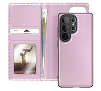 Étui Portefeuille 2 en 1 pour Galaxy S26 Ultra avec Coque Détachable Mayaxess Rose champagne