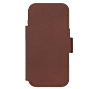 19twenty8 Étui à rabat Lynge – Cuir pleine fleur, compatible MagSafe – Brun foncé pour iPhone Air