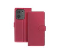 Etui Portefeuille 2 en 1 pour Redmi 15C avec Coque Détachable Rouge