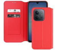 Avizar Étui portefeuille à clapet magnétique pour Xiaomi Redmi 15C avec support vidéo Rouge