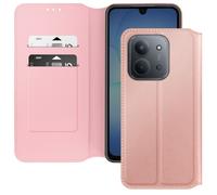 Étui Portefeuille à Clapet Magnétique pour Xiaomi Redmi 15C avec Support Vidéo Rose