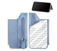 Étui portefeuille à rabat avec fermeture éclair pour l'arrière du | téléphone, étui pratique pour la fête des pères, la fête des mères, un anniversaire, Bleu, Refer to description, Unisexe
