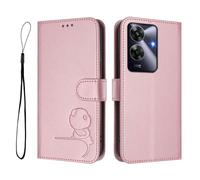 Étui portefeuille à rabat en cuir synthétique avec blocage RFID et emplacements pour cartes pour Realme Note 60 4G International/Realme C63 4G International/C61 4G India/Narzo N63 4G, rose