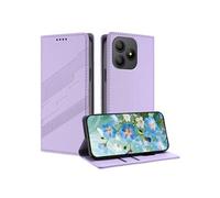 Etui portefeuille à rabat pour Blackview Wave 9C - Magnétique, 2 cartes, support, Violet