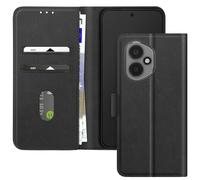 Avizar, étui à clapet en cuir pour Honor 400 avec fermeture magnétique, noir