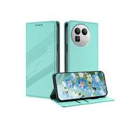 Etui portefeuille à rabat pour Realme GT8 - Magnétique, 2 cartes, support, Vert clair
