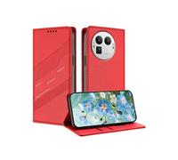 Etui portefeuille à rabat pour Realme GT8 Pro - Magnétique, 2 cartes, support - Rouge
