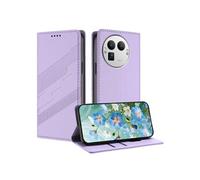 Etui portefeuille à rabat pour Realme GT8 Pro - Magnétique, 2 cartes, support - Violet