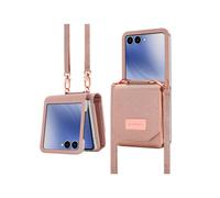 Étui Portefeuille Accordéon Portable Vietao Pour Samsung Galaxy Z Flip7 5G (Or Rose) : Compatible Avec Samsung Galaxy Z Flip7 5G